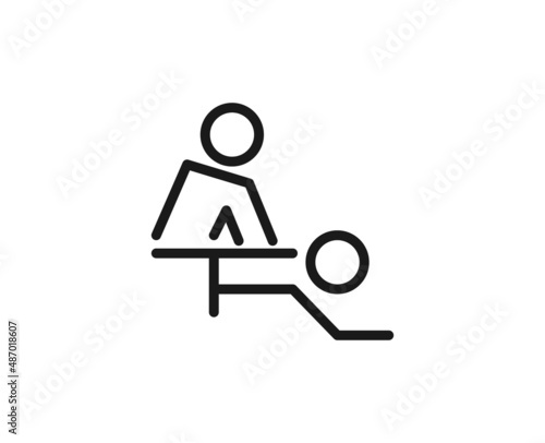 Beauty line icon on white background