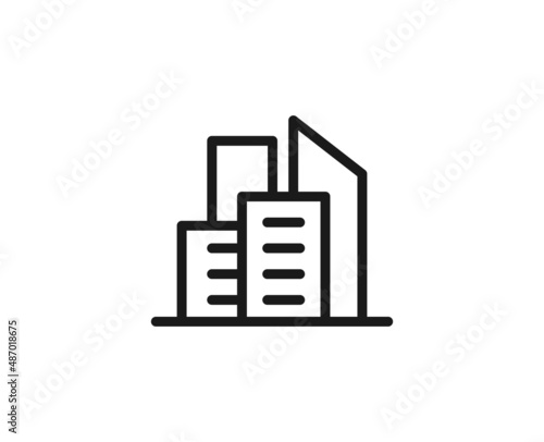 Constraction line icon on white background