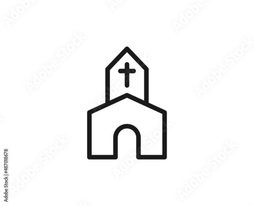 Constraction line icon on white background