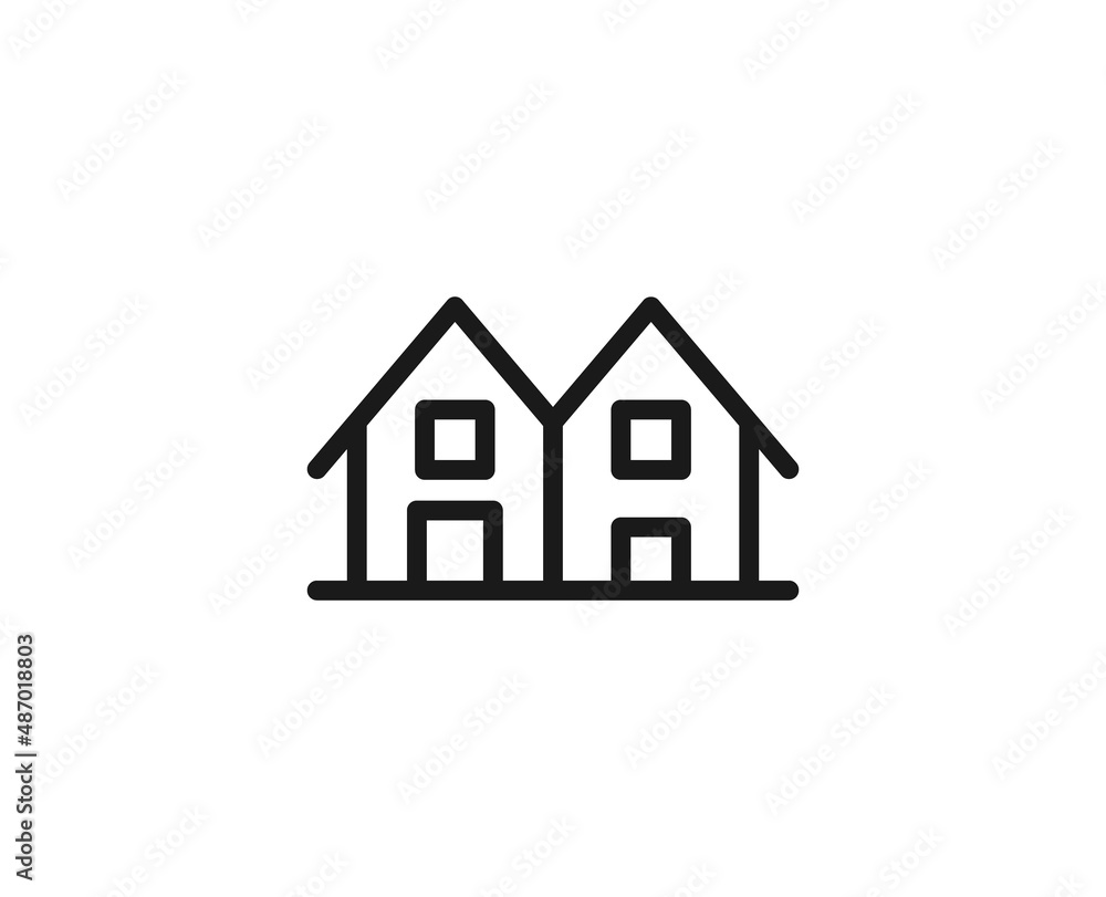 Constraction line icon on white background Constraction line icon on white background