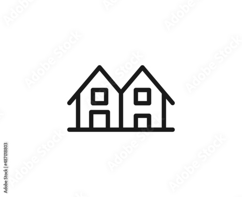 Constraction line icon on white background