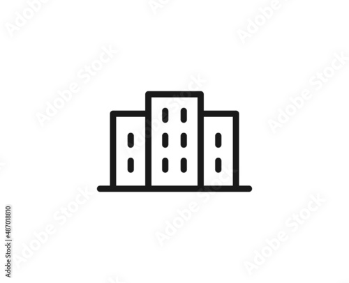 Constraction line icon on white background