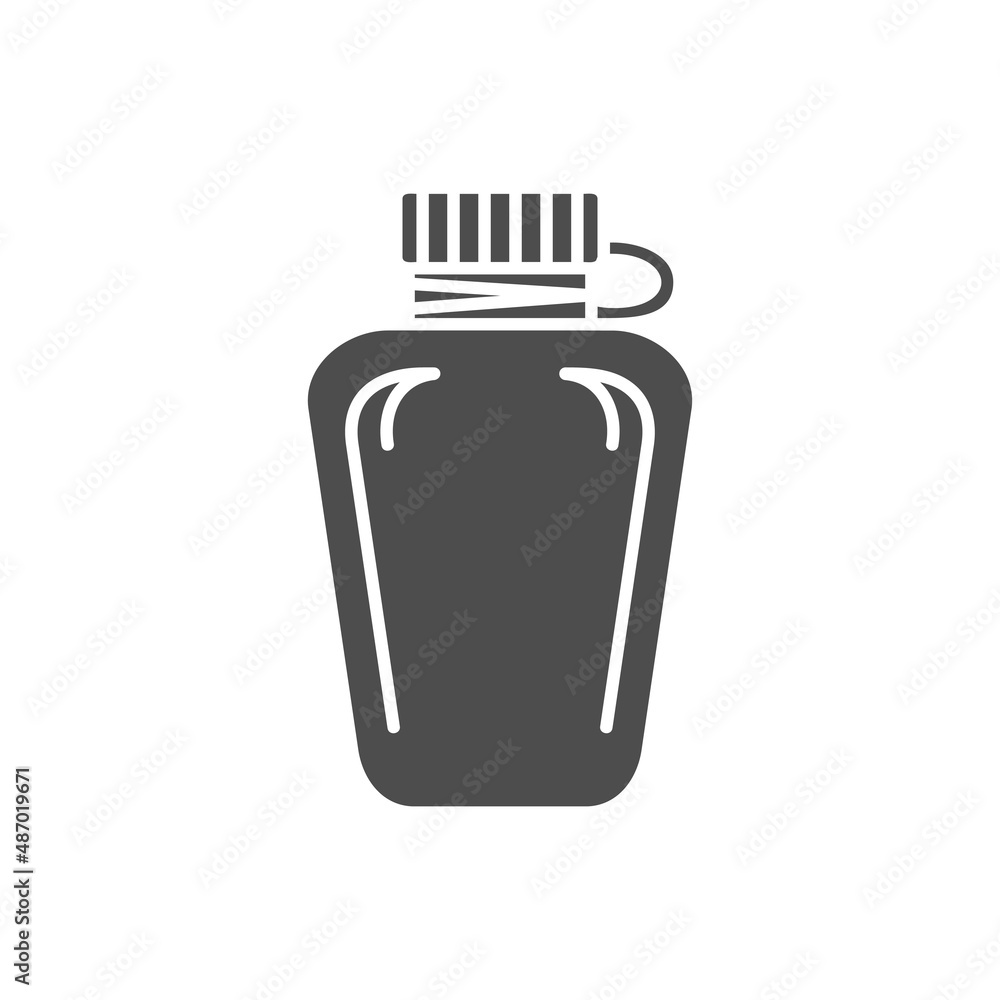 Touristic bottle, vector flat paintball, airsoft, traveling icon Touristic bottle, vector flat paintball, airsoft, traveling icon
