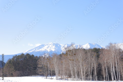 雪の御嶽山（おんたけさん）-雪景色