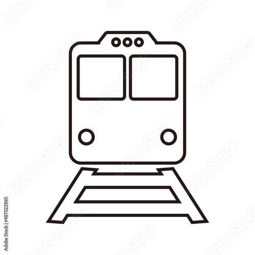 train icon vector on white background
