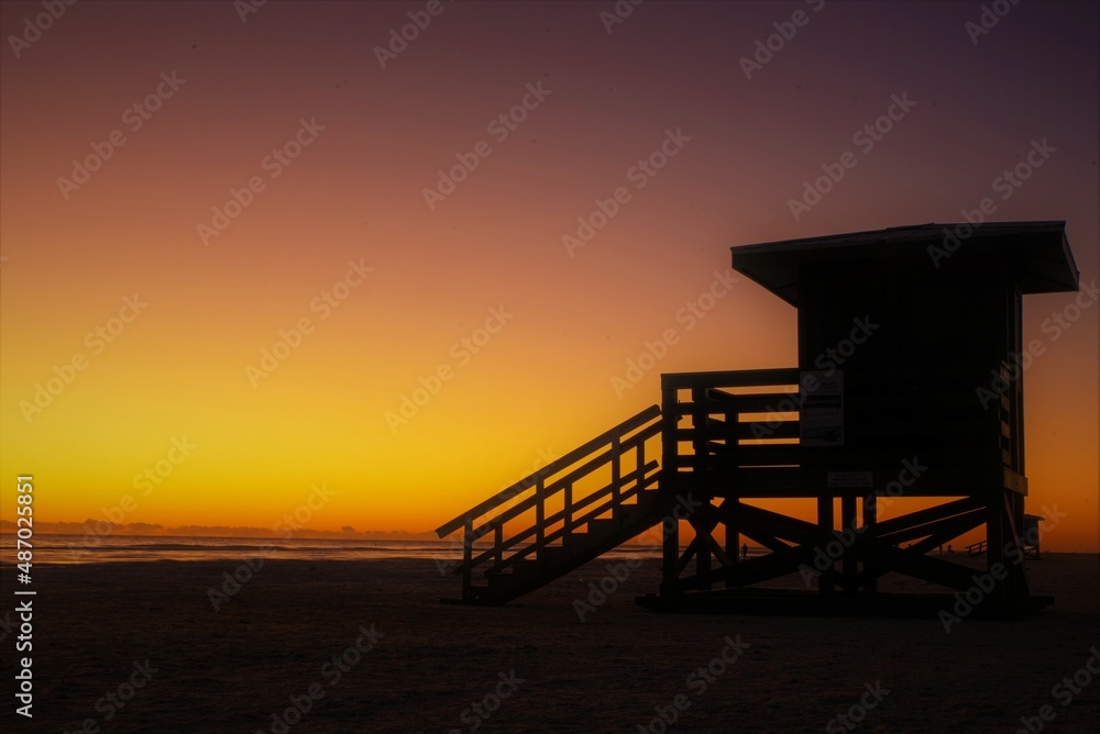 sunset on the beach