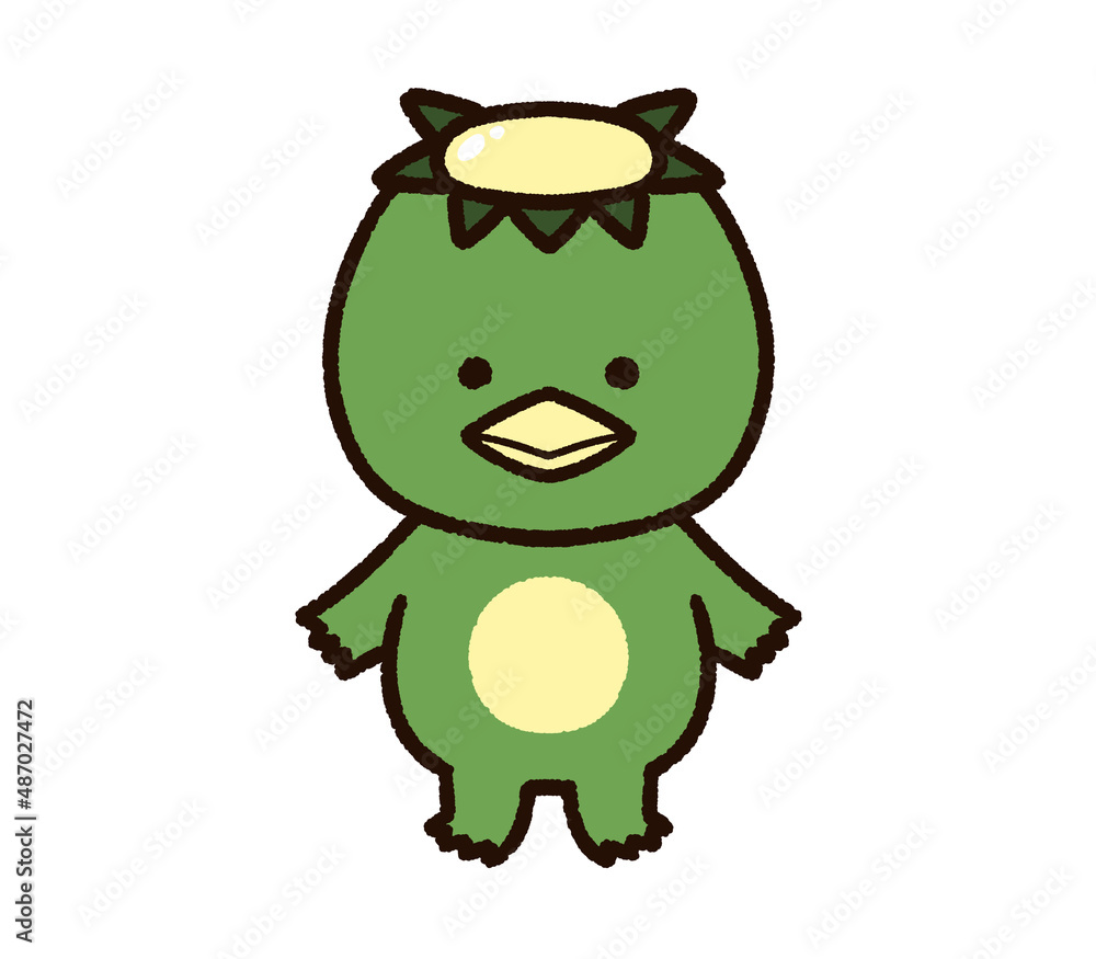 かわいい河童のキャラクター かわいい河童のキャラクター