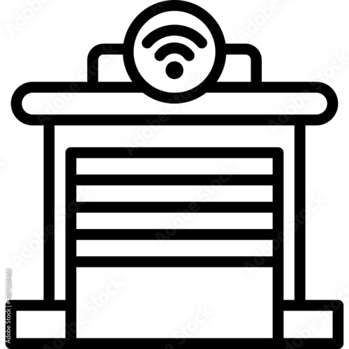 smart garage line icon