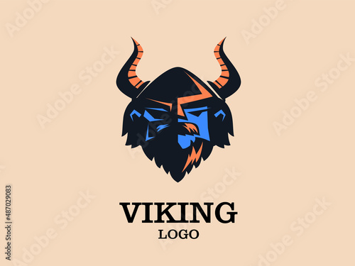 viking valhala head logo