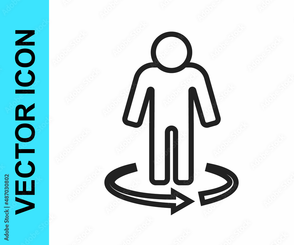 Black line 3d modeling icon isolated on white background. Augmented reality or virtual reality. Vector Black line 3d modeling icon isolated on white background. Augmented reality or virtual reality. Vector