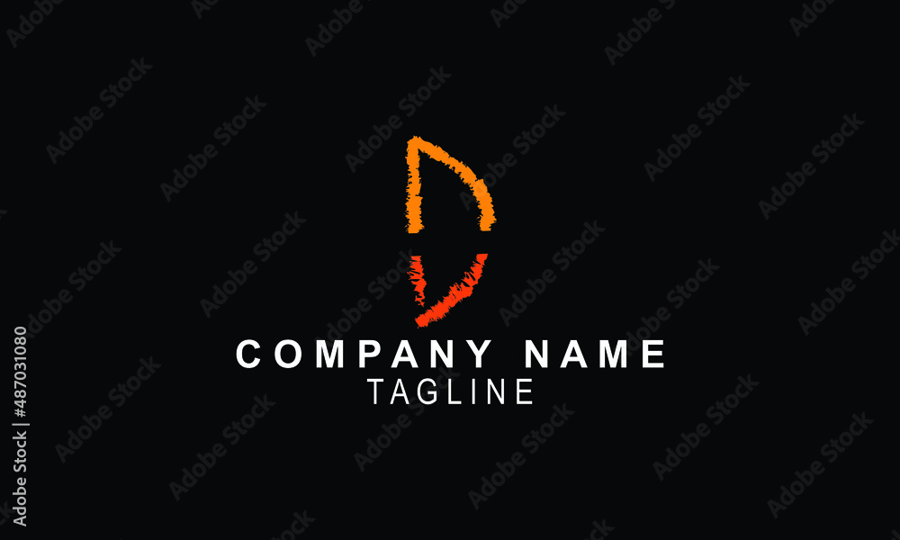 Alphabet letter icon logo D