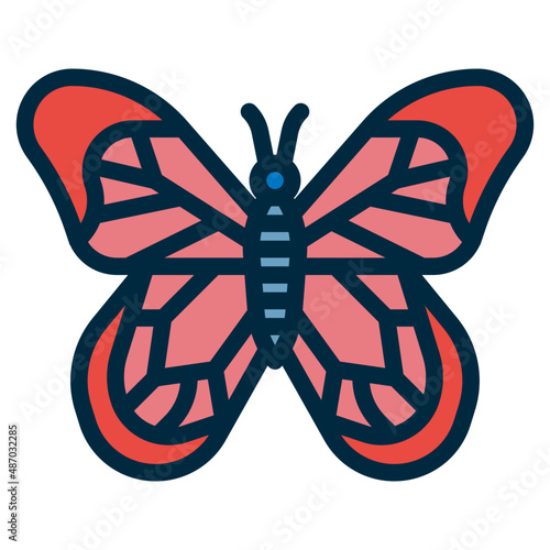 butterfly two tone icon