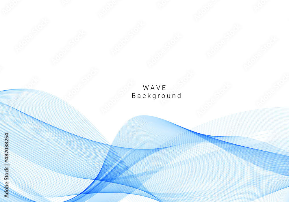 Stylish smooth blue decorative wave design background Stylish smooth blue decorative wave design background