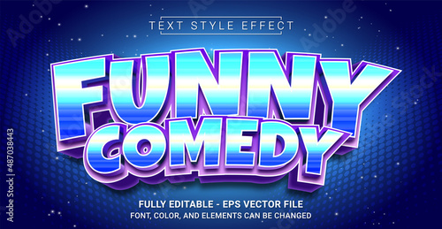 Funny Comedy Text Style Effect. Editable Graphic Text Template.