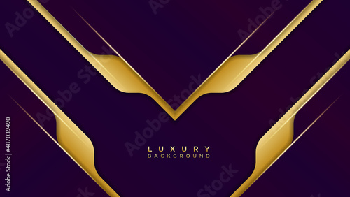 Luxury Background Template. Purple and Gold background with robotic style