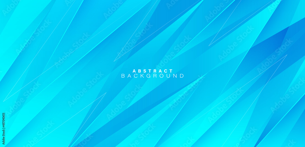 Abstract bright blue gradient geometric shape background. Modern simple overlap triangles texture creative design with shadow decoration. Minimal style polygon pattern Abstract bright blue gradient geometric shape background. Modern simple overlap triangles texture creative design with shadow decoration. Minimal style polygon pattern