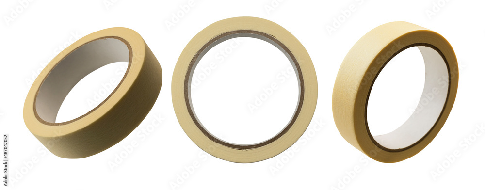 Masking tape in different angles on a white background Masking tape in different angles on a white background