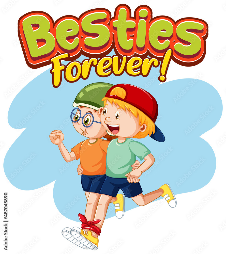 Besties Forever with children three legged race Besties Forever with children three legged race