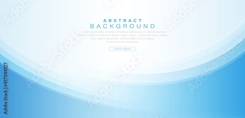 Abstract light blue and white wave background. Modern simple overlay curve layer template graphic elements. Smooth and clean subtle texture design with space for your text