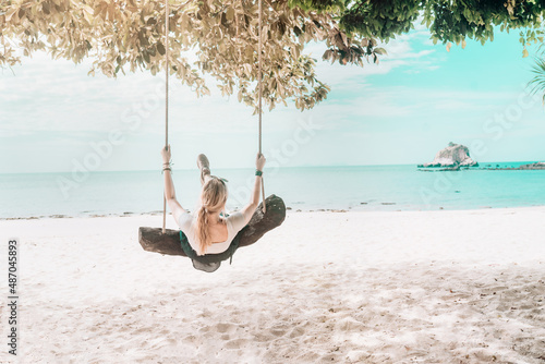 women on the beach