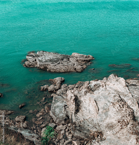 rocky coast of the sea