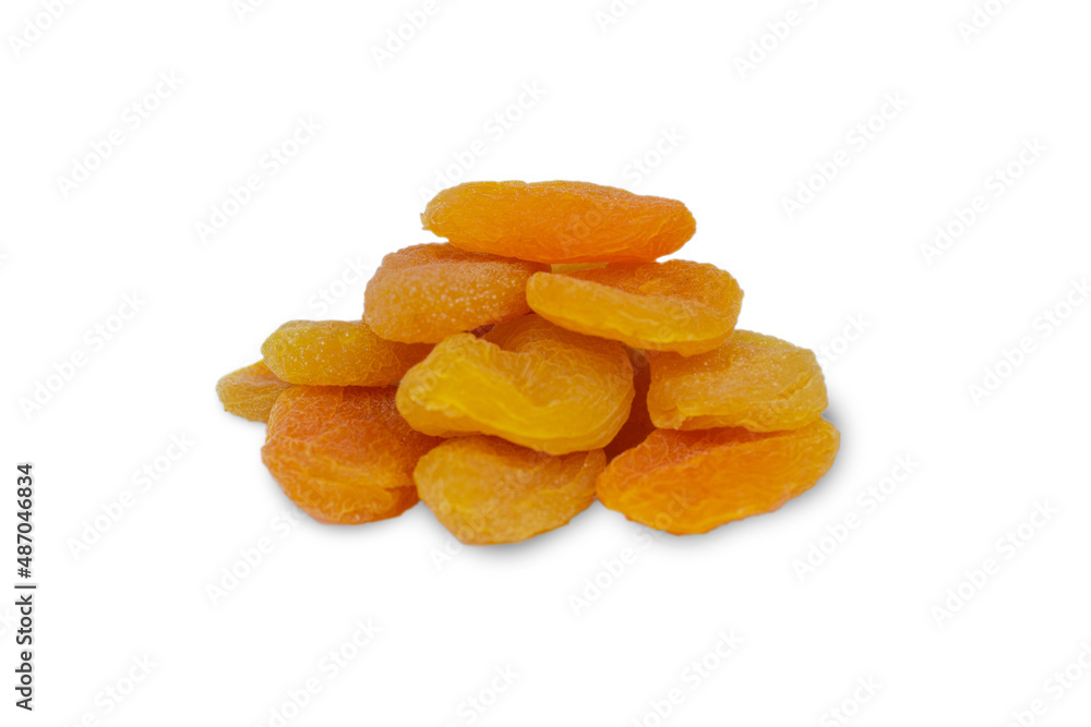 Dried apricots isolated on a white background. Ingredients for cooking. Healthy Eating Dried apricots isolated on a white background. Ingredients for cooking. Healthy Eating