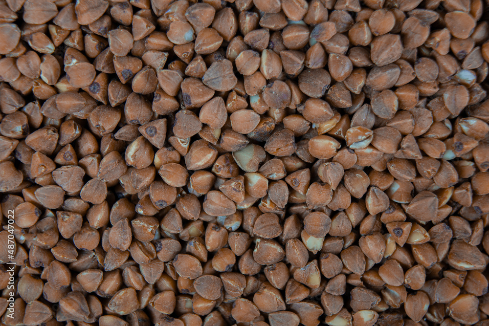 The texture of buckwheat. Texture of healthy vegetarian or vegan food The texture of buckwheat. Texture of healthy vegetarian or vegan food