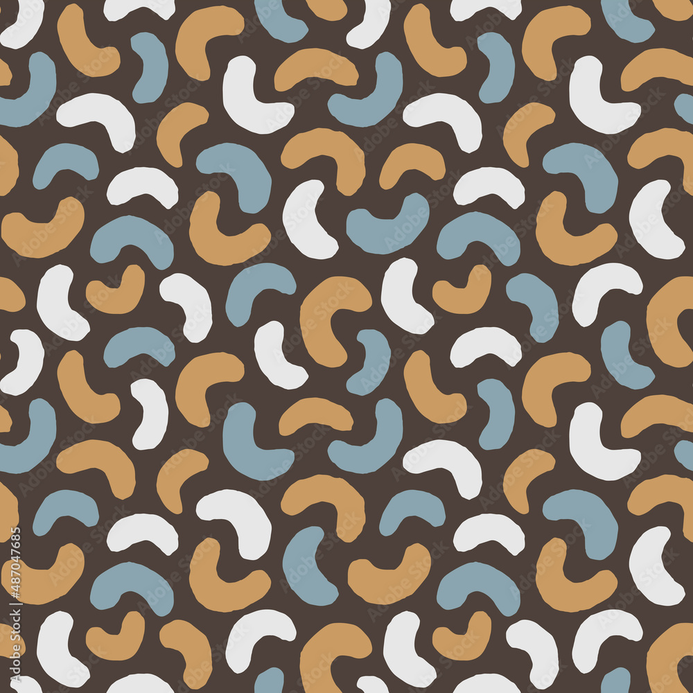Hand-drawn seamless pattern with abstract plants. Colorful floral illustration for paper and gift wrap. Fabric print modern design. Creative stylish background. Hand-drawn seamless pattern with abstract plants. Colorful floral illustration for paper and gift wrap. Fabric print modern design. Creative stylish background.