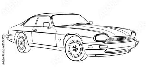 The Sketch of a city car.