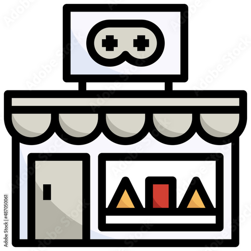 GAME CENTER filled outline icon,linear,outline,graphic,illustration
