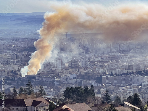 Incendie dans le Ville