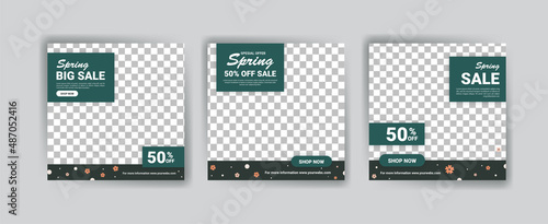 Social media post template for spring sale.