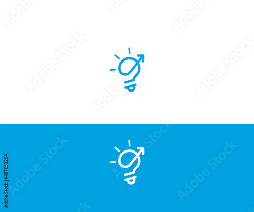 Groth Idea Logo Design Template Vector Graphic Branding Element.