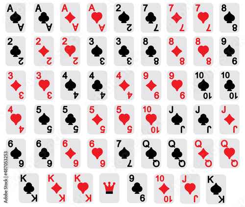 play cards icon collection and illustration