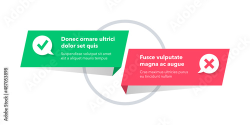 Simple pros and cons template with place for your content. Easy to use for your website or presentation.