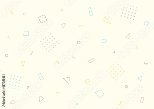 手書きの幾何学模様背景（デコボコの線）