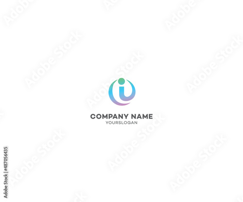 i, iO, Oi Letter logo design Template vector symbol. Icon Letter i vector illustration