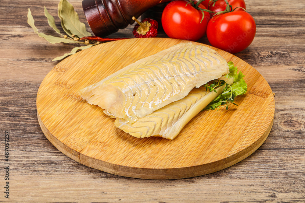 Raw cod fish for cooking