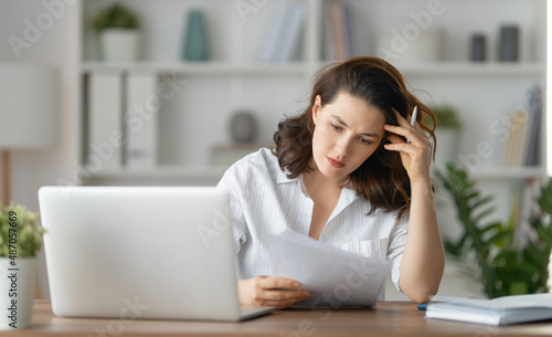 woman working in the office