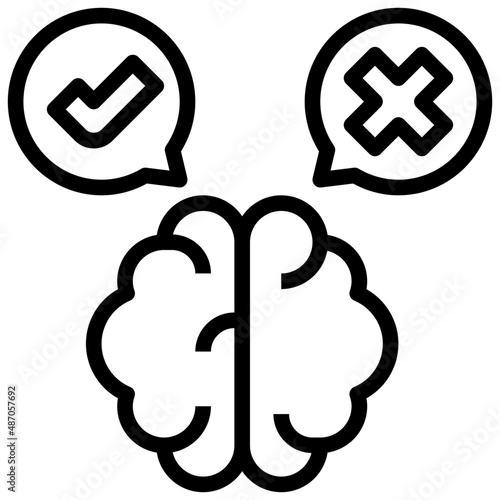 DECISION MAKING line icon,linear,outline,graphic,illustration