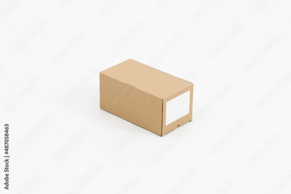 Closed cardboard box on a white background Closed cardboard box on a white background