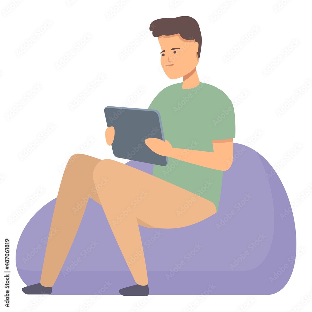 Relax digital reading icon cartoon vector. Archive culture. Store education Relax digital reading icon cartoon vector. Archive culture. Store education