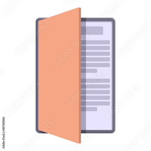 Ebook reader icon cartoon vector. Online reading. School store