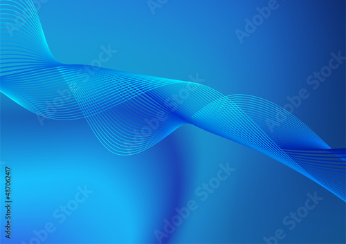 abstract background blue wave line smooth for background illustration vector