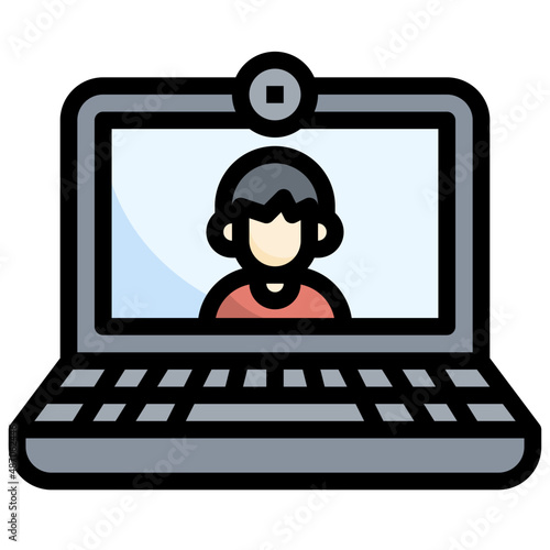 LAPTOP filled outline icon,linear,outline,graphic,illustration