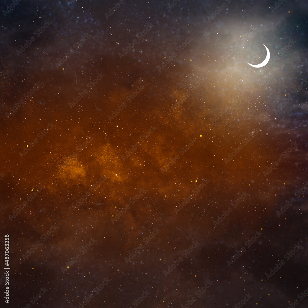 Fototapeta premium Night sky with stars as background. Universe