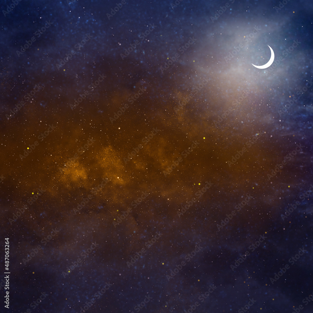 Fototapeta premium Night sky with stars as background. Universe