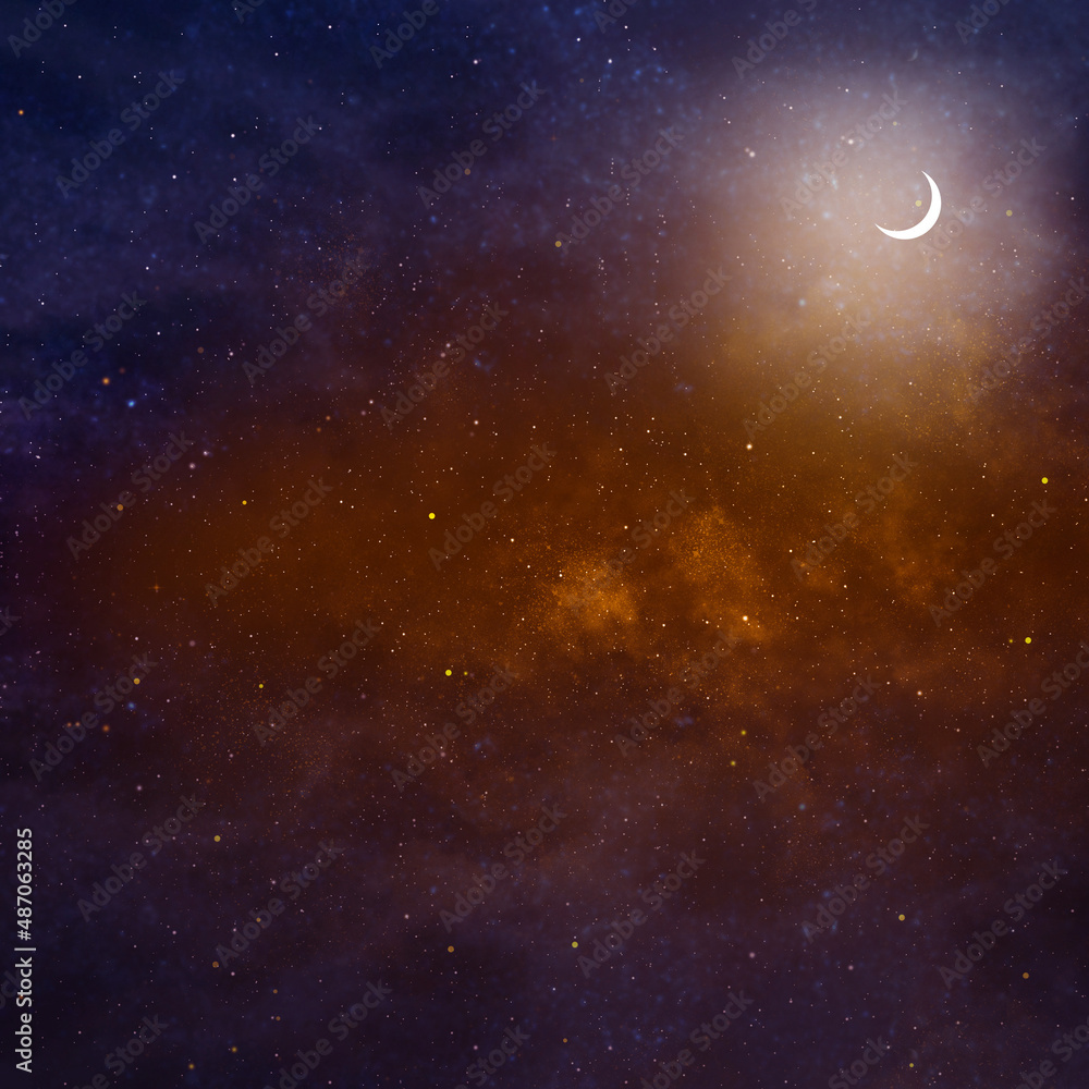Fototapeta premium Night sky with stars as background. Universe