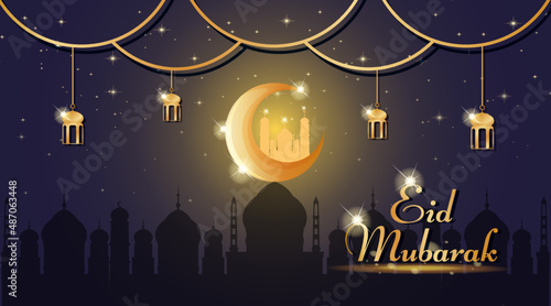 Background Design Ramadhan Kareem For Muslim Festival Eid Mubarak