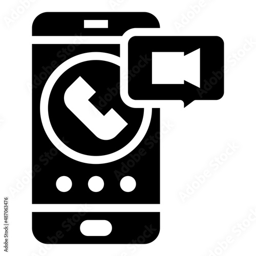 VIDEOCALL glyph icon,linear,outline,graphic,illustration